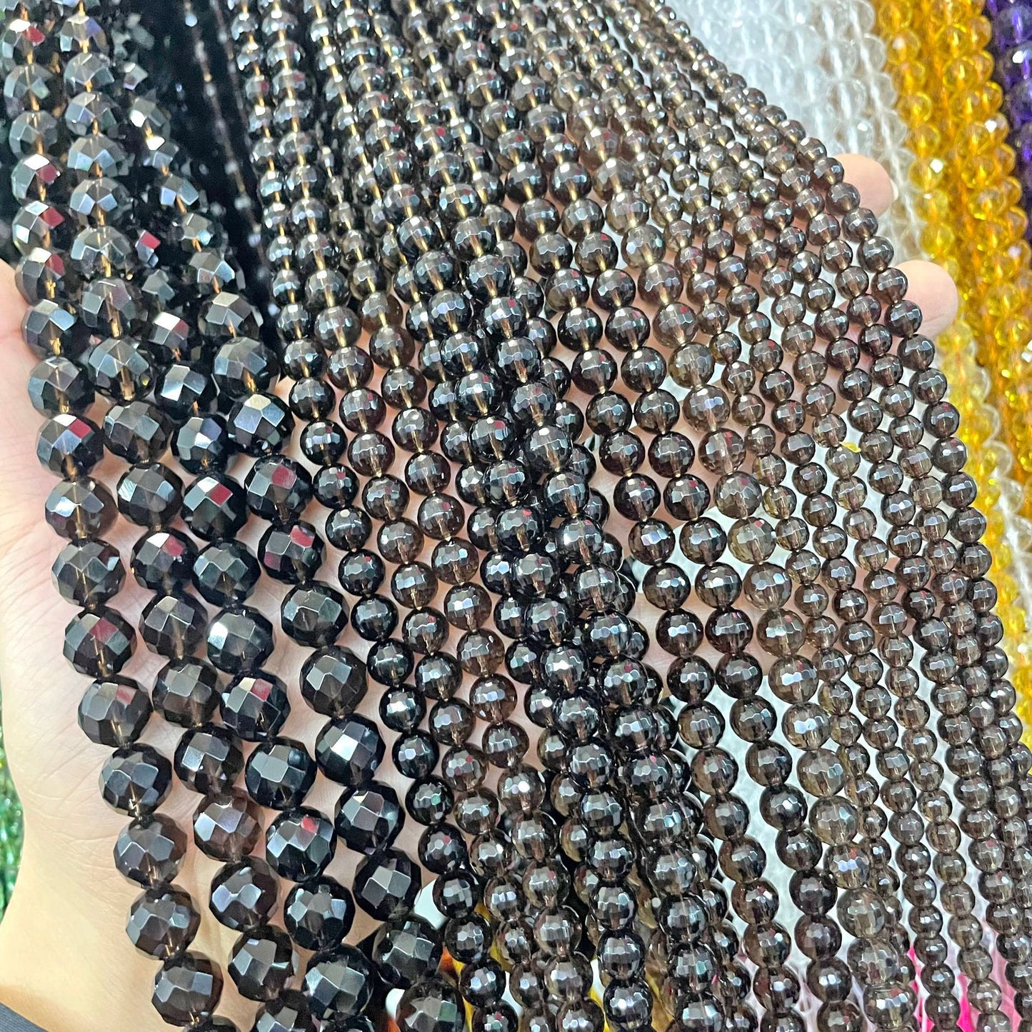 Natural Stone Beads For Jewelry Making, Diameter 6 Mm, Featuring Precise Cutting Craftsmanship