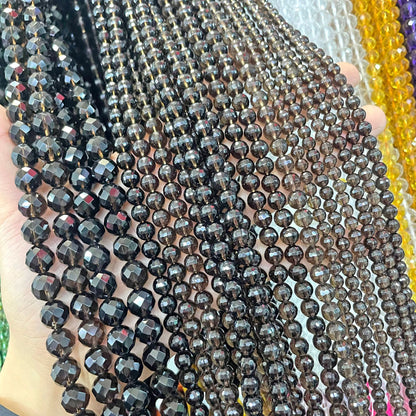Natural Stone Beads For Jewelry Making, Diameter 6 Mm, Featuring Precise Cutting Craftsmanship