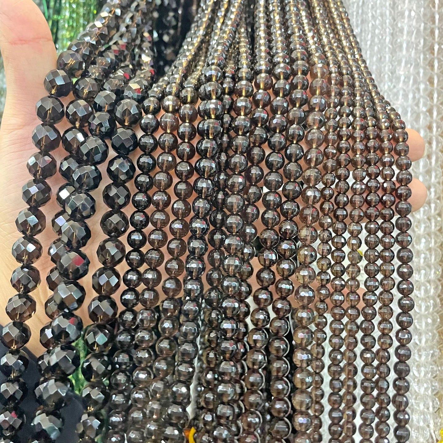 Natural Stone Beads For Jewelry Making, Diameter 6 Mm, Featuring Precise Cutting Craftsmanship