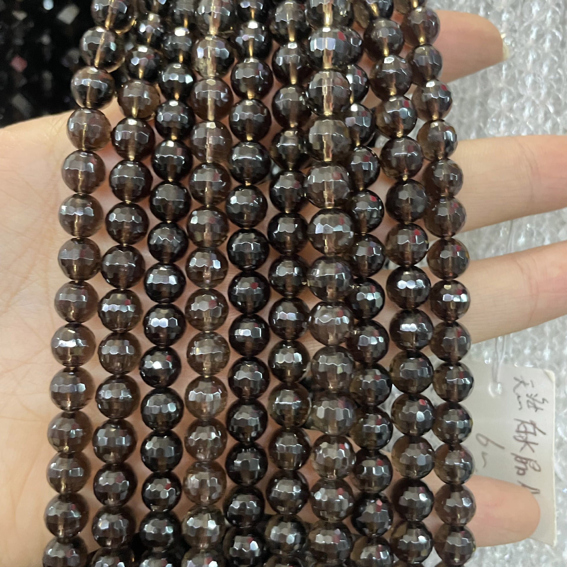 Natural Stone Beads For Jewelry Making, Diameter 6 Mm, Featuring Precise Cutting Craftsmanship