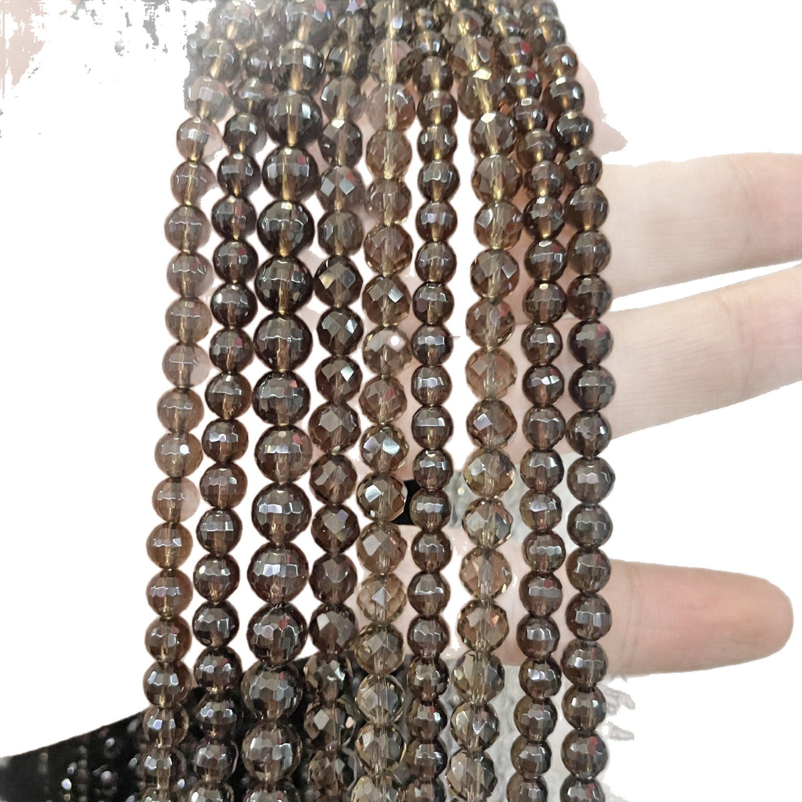 Natural Stone Beads For Jewelry Making, Diameter 6 Mm, Featuring Precise Cutting Craftsmanship