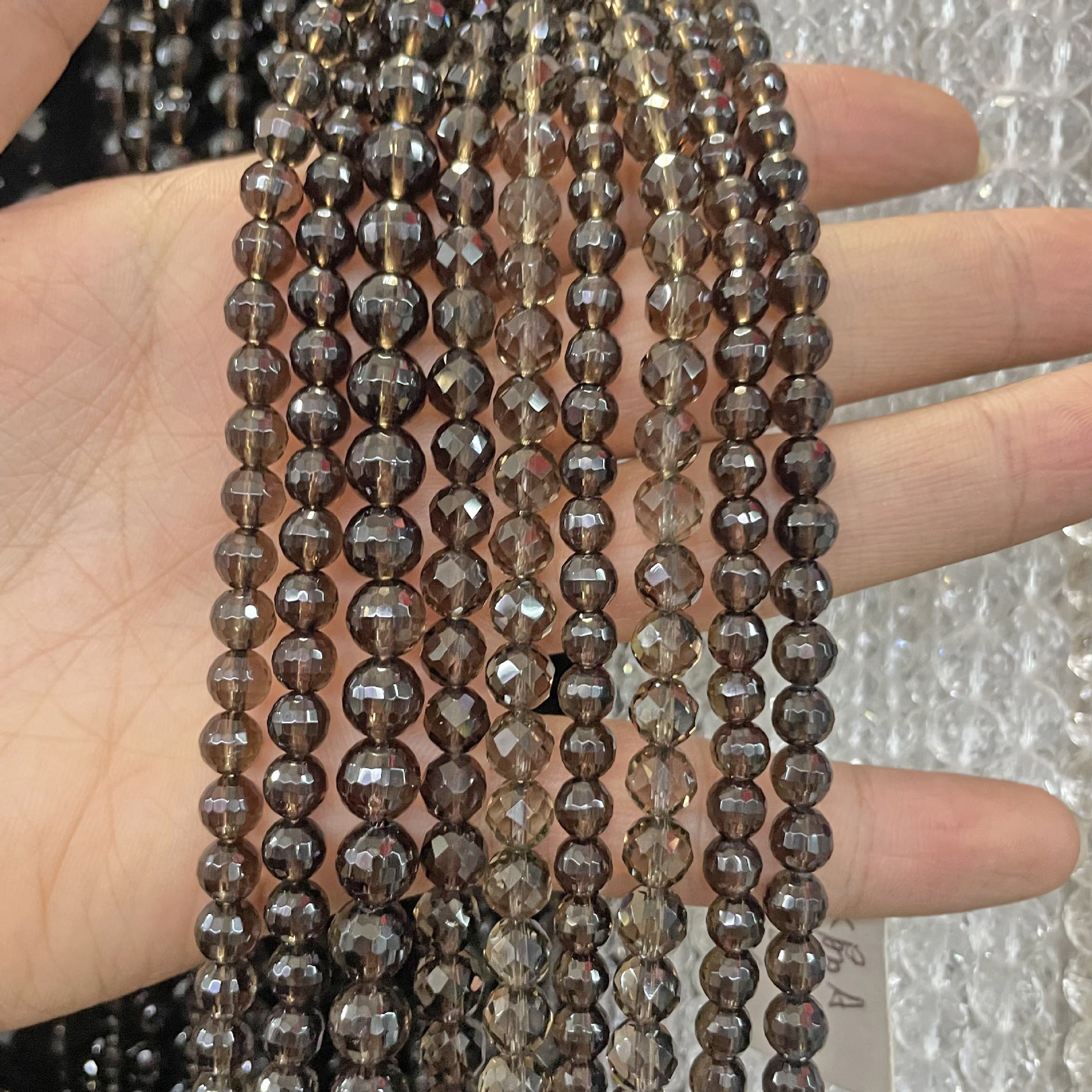 Natural Stone Beads For Jewelry Making, Diameter 6 Mm, Featuring Precise Cutting Craftsmanship