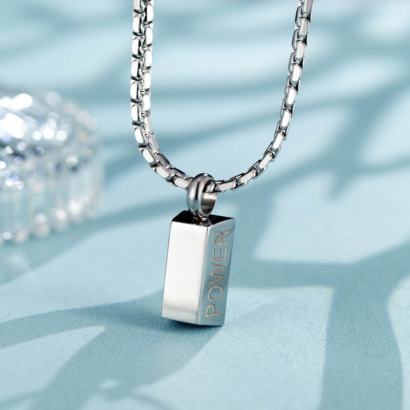 Waterproof Non Tarnish Silver Titanium Steel Hip-Hop Necklace For Men With Box Chain