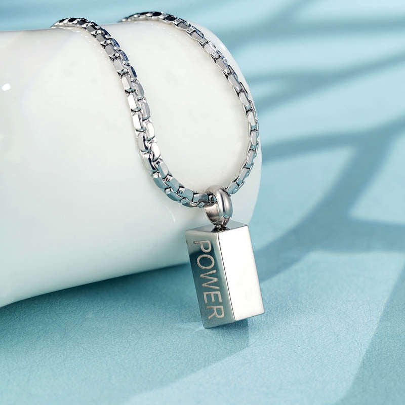 Waterproof Non Tarnish Silver Titanium Steel Hip-Hop Necklace For Men With Box Chain