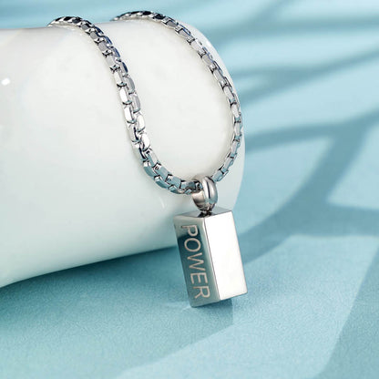 Waterproof Non Tarnish Silver Titanium Steel Hip-Hop Necklace For Men With Box Chain