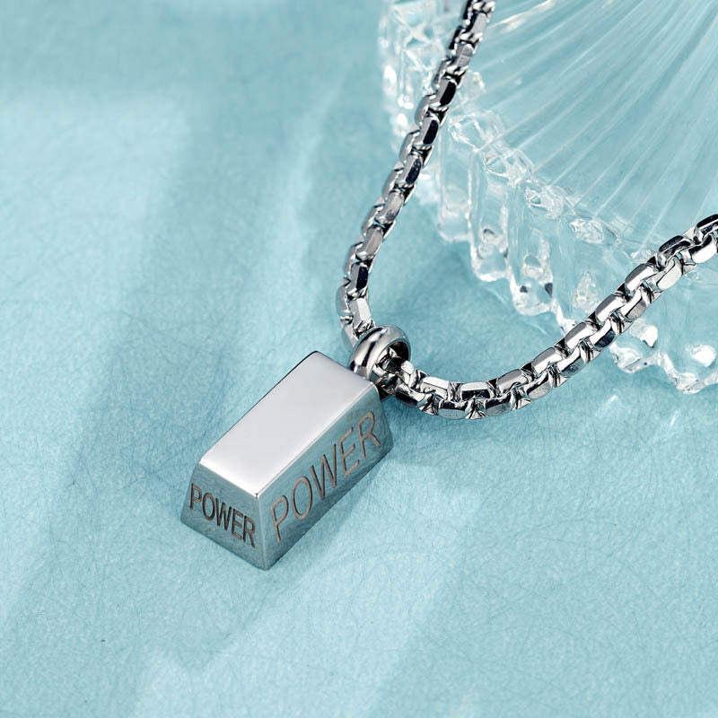Waterproof Non Tarnish Silver Titanium Steel Hip-Hop Necklace For Men With Box Chain