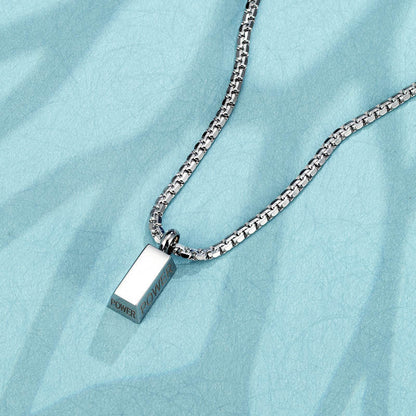 Waterproof Non Tarnish Silver Titanium Steel Hip-Hop Necklace For Men With Box Chain