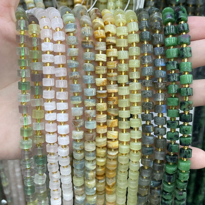 Natural Fluorite Stone Beads With Calcite Inlay, 4mm Diameter, Featuring Precise Cutting Craftsmanship