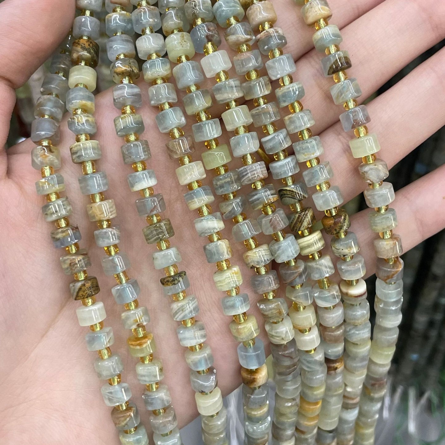 Natural Fluorite Stone Beads With Calcite Inlay, 4mm Diameter, Featuring Precise Cutting Craftsmanship