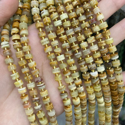 Natural Fluorite Stone Beads With Calcite Inlay, 4mm Diameter, Featuring Precise Cutting Craftsmanship