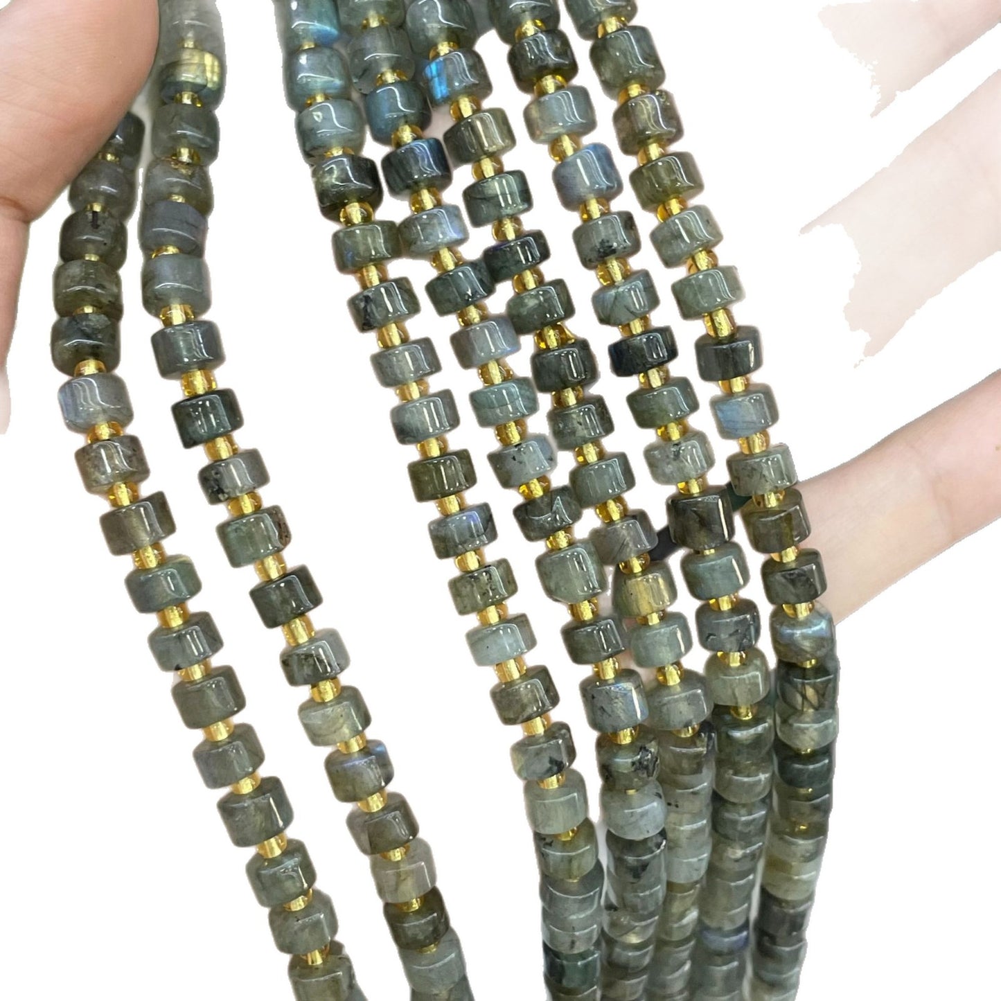 Natural Fluorite Stone Beads With Calcite Inlay, 4mm Diameter, Featuring Precise Cutting Craftsmanship
