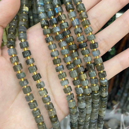 Natural Fluorite Stone Beads With Calcite Inlay, 4mm Diameter, Featuring Precise Cutting Craftsmanship