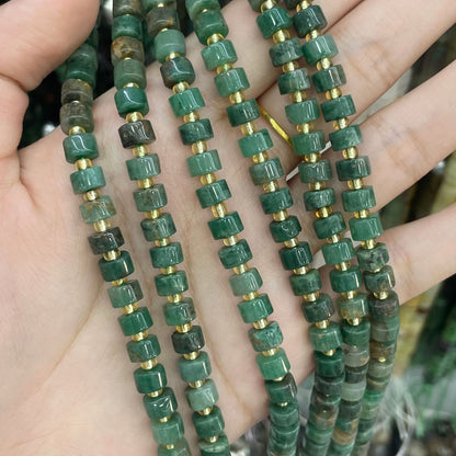 Natural Fluorite Stone Beads With Calcite Inlay, 4mm Diameter, Featuring Precise Cutting Craftsmanship