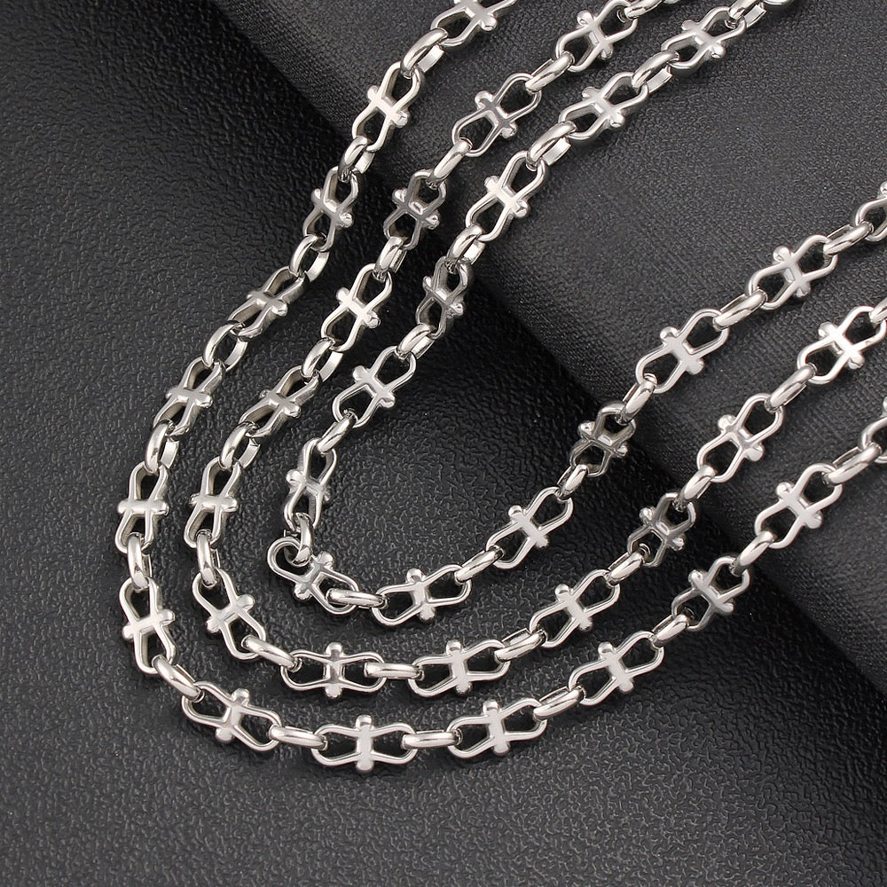 Butterfly Chain Necklace In 304 Stainless Steel With 0.03µm Coating Thickness, Handmade Chain For Adults