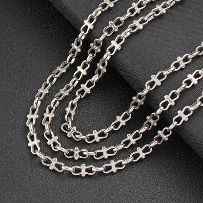Butterfly Chain Necklace In 304 Stainless Steel With 0.03µm Coating Thickness, Handmade Chain For Adults