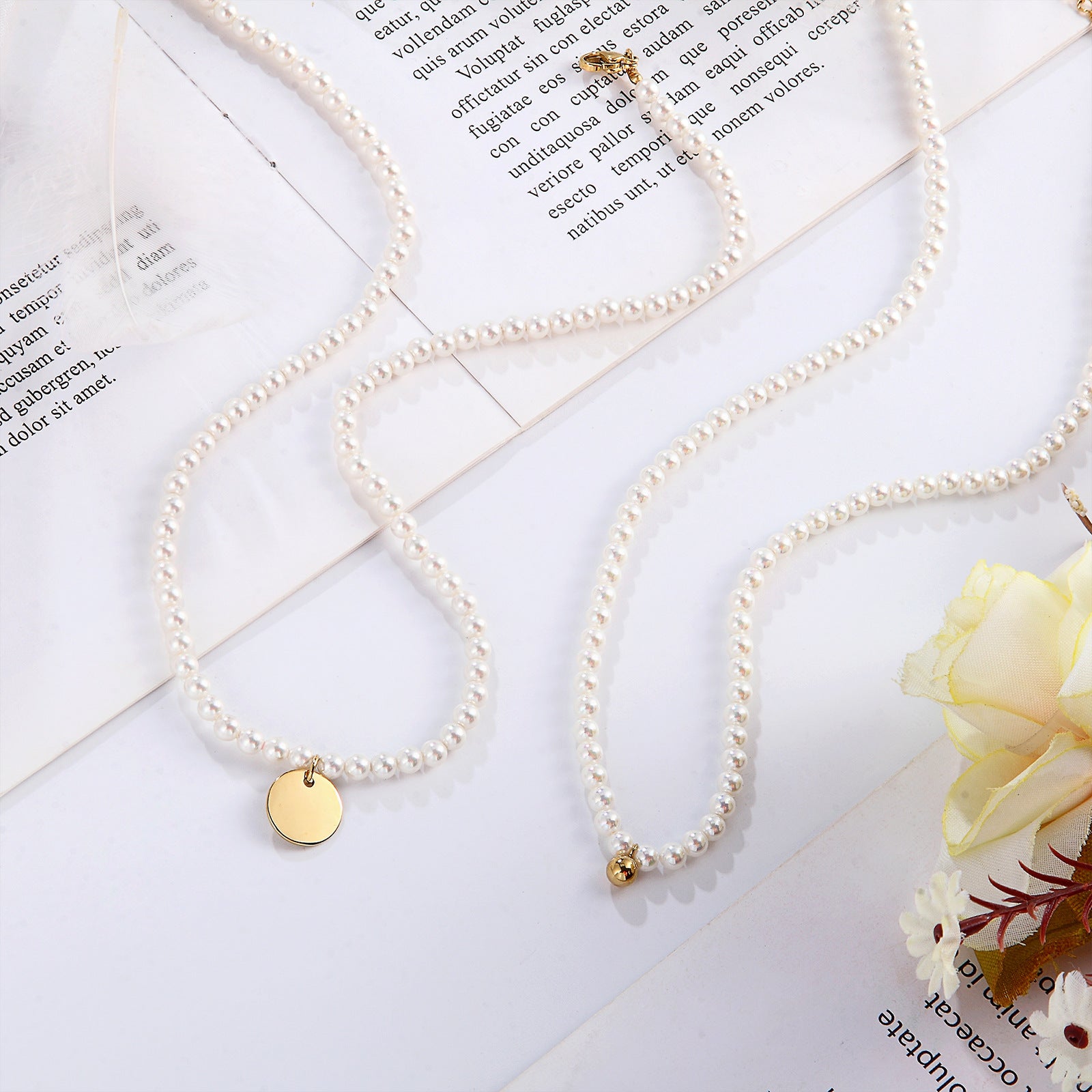 Handmade Freshwater Pearl Necklace For Women Featuring 5-6mm Simple Style Pearls