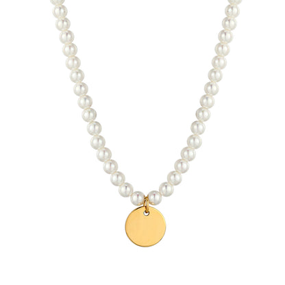 Handmade Freshwater Pearl Necklace For Women Featuring 5-6mm Simple Style Pearls
