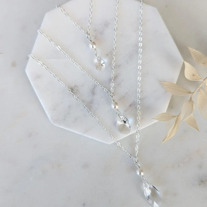925 Sterling Silver Body Chain For Women With White Crystal Inlay, Silver Crystal Body Jewelry Perfect For Banquet