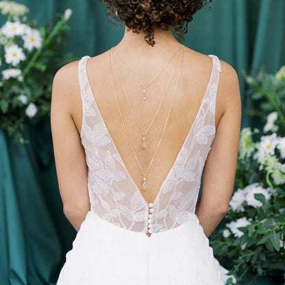 925 Sterling Silver Body Chain For Women With White Crystal Inlay, Silver Crystal Body Jewelry Perfect For Banquet