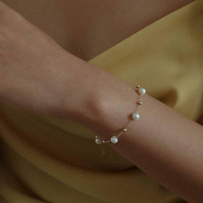 Pearl Pattern Necklace For Women In Simple Style, Featuring Electroplated Imitation Pearl With Artificial Crystal Inlay