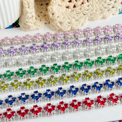 Sweet Style Fireworks Bracelets With Waterproof Non Tarnish Brass, Real Gold Plated Chain And Zircon Inlay