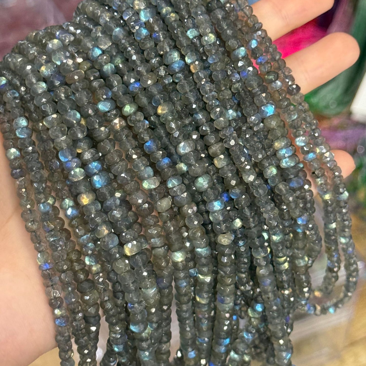 Natural Stone Beads For Jewelry Making, Diameter 6 Mm, Grey Color Featuring Baroque Style With Cutting Craft