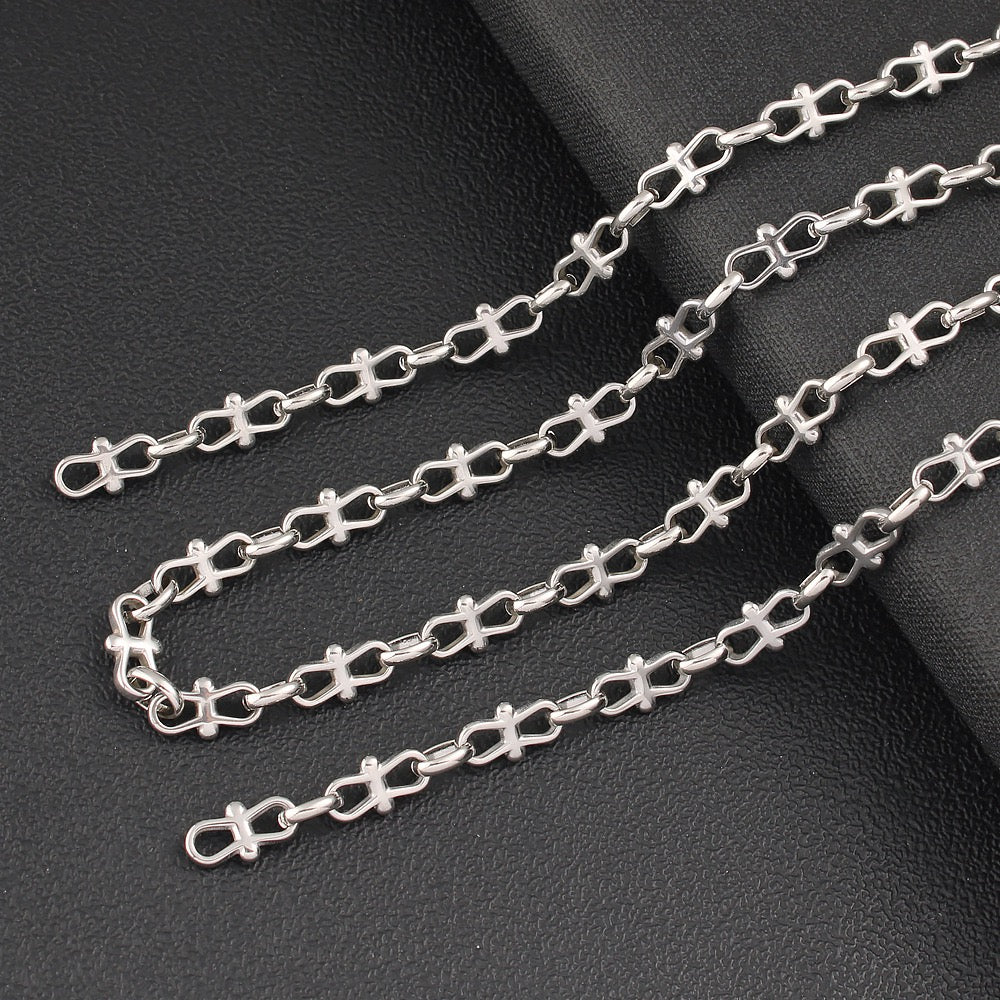 Butterfly Chain Necklace In 304 Stainless Steel With 0.03µm Coating Thickness, Handmade Chain For Adults