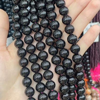 Polished Garnet Beads For Jewelry Making, Diameter 10mm, Featuring Baroque Style