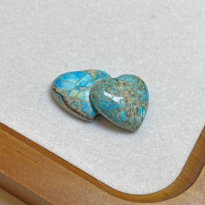 Heart Shape Natural Stone Beads Featuring Inlay Craftsmanship, Available In Natural Colour For Jewelry Making