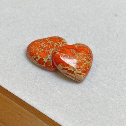 Heart Shape Natural Stone Beads Featuring Inlay Craftsmanship, Available In Natural Colour For Jewelry Making