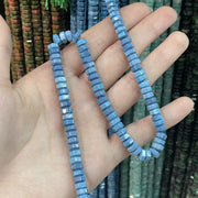 3*6mm Blue Turquoise Wheel Beads/ 38cm
