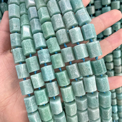 Polished Natural Stone Beads With Amazonite Inlay, Handmade Jewelry Making Beads