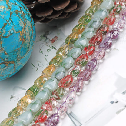 Geometric Crystal Beads For Jewelry Making, Handmade Craft In White, Perfect For DIY Accessories