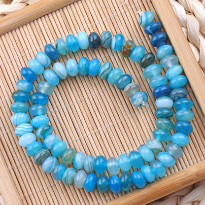 Handmade Natural Stone Beads With Crystal Inlay, Diameter 5mm For Jewelry Making