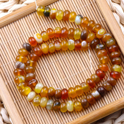 Handmade Natural Stone Beads With Crystal Inlay, Diameter 5mm For Jewelry Making