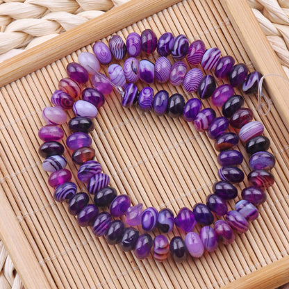 Handmade Natural Stone Beads With Crystal Inlay, Diameter 5mm For Jewelry Making