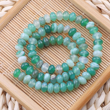 Handmade Natural Stone Beads With Crystal Inlay, Diameter 5mm For Jewelry Making