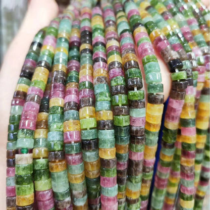 Handmade Tourmaline Natural Stone Beads With 3mm Diameter For Jewelry Making