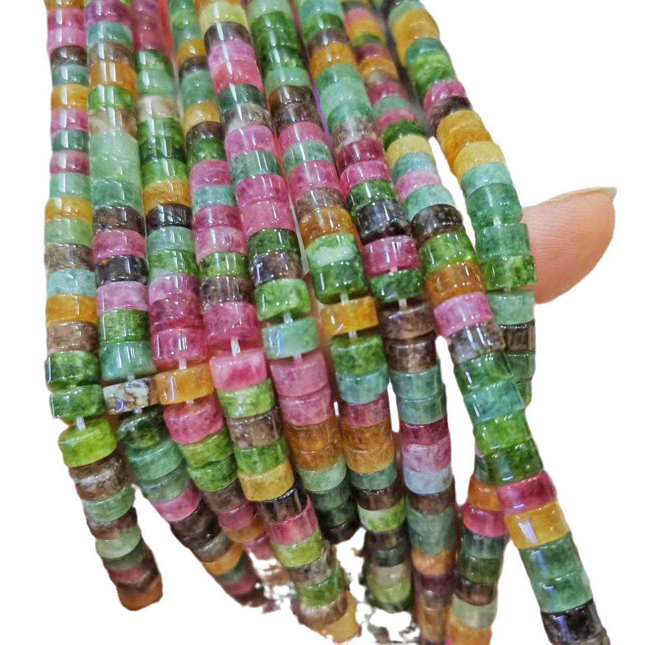 Handmade Tourmaline Natural Stone Beads With 3mm Diameter For Jewelry Making