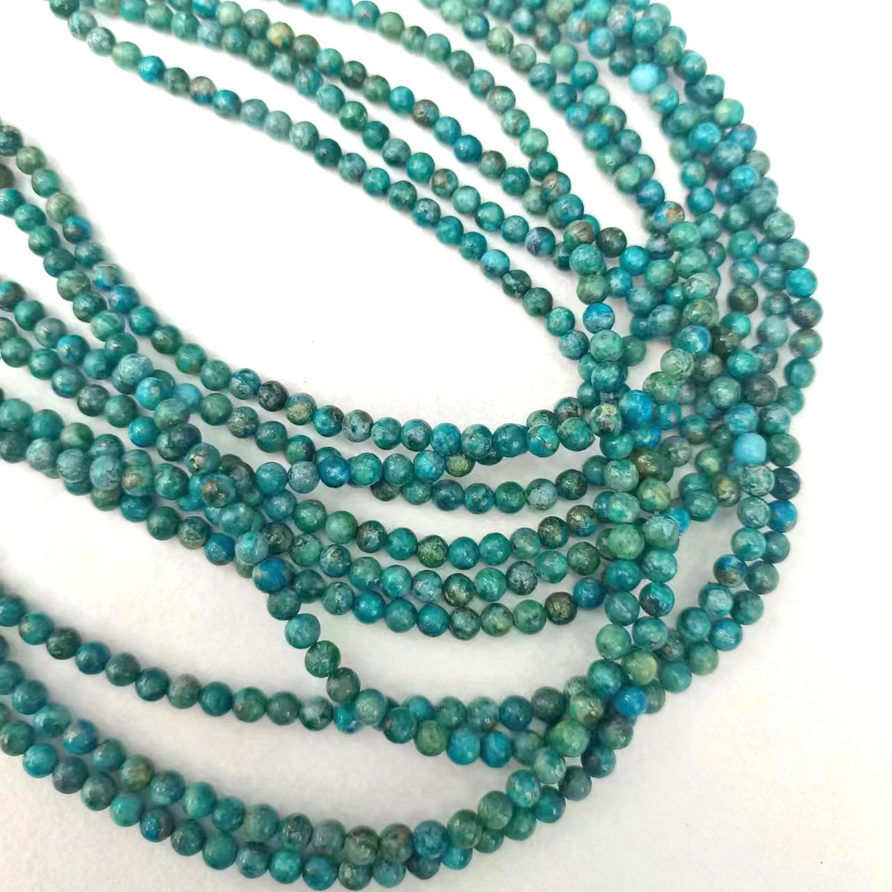Natural Stone Beads For Jewelry Making With 4mm Diameter Featuring Cutting Craftsmanship In Blue Baroque Style