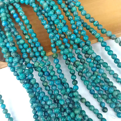 Natural Stone Beads For Jewelry Making With 4mm Diameter Featuring Cutting Craftsmanship In Blue Baroque Style