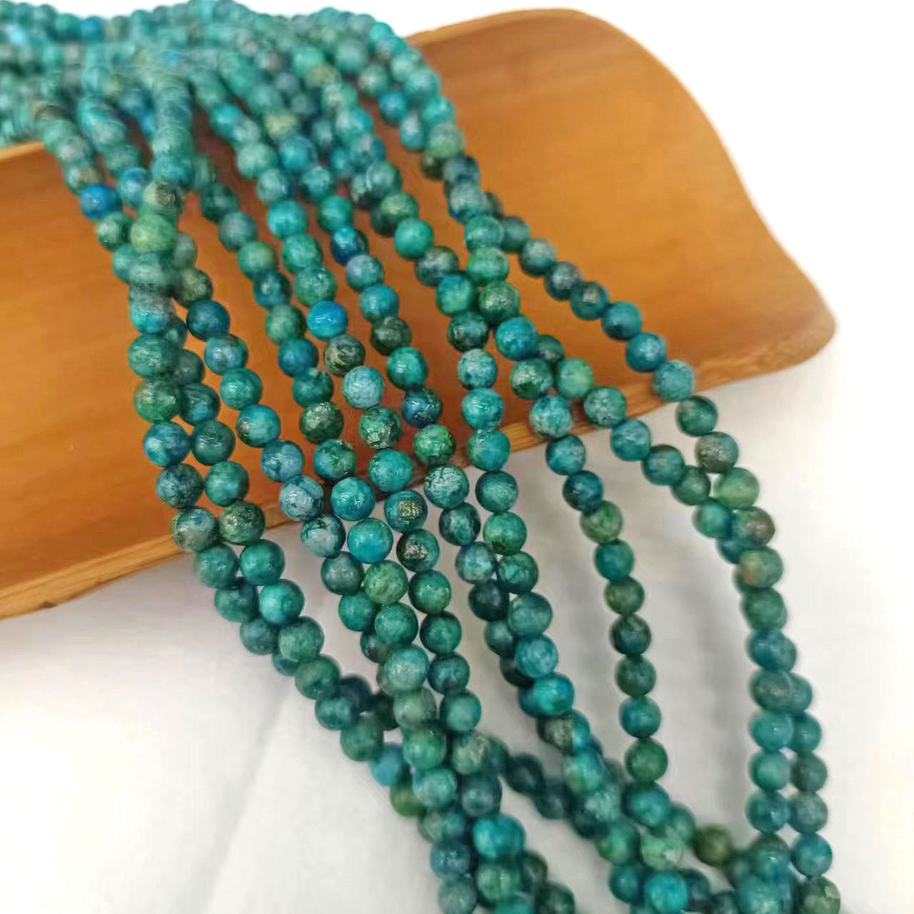 Natural Stone Beads For Jewelry Making With 4mm Diameter Featuring Cutting Craftsmanship In Blue Baroque Style