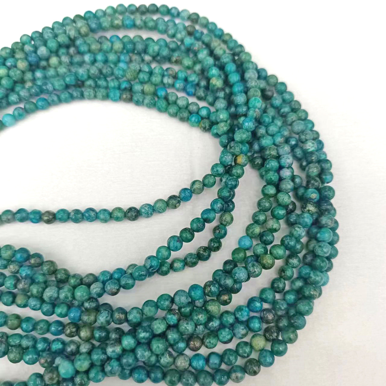 Natural Stone Beads For Jewelry Making With 4mm Diameter Featuring Cutting Craftsmanship In Blue Baroque Style
