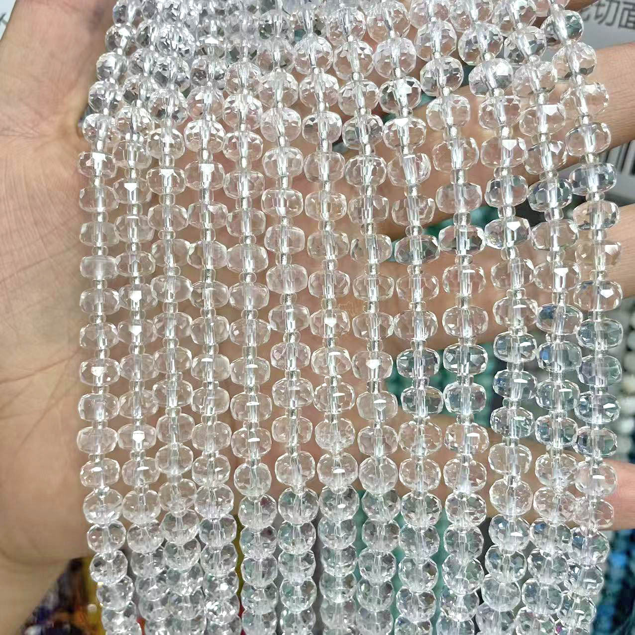 6 Mm Diameter Crystal Beads For Jewelry Making Featuring White Crystal Inlay And Precision Cutting