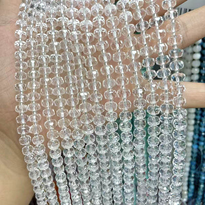 6 Mm Diameter Crystal Beads For Jewelry Making Featuring White Crystal Inlay And Precision Cutting