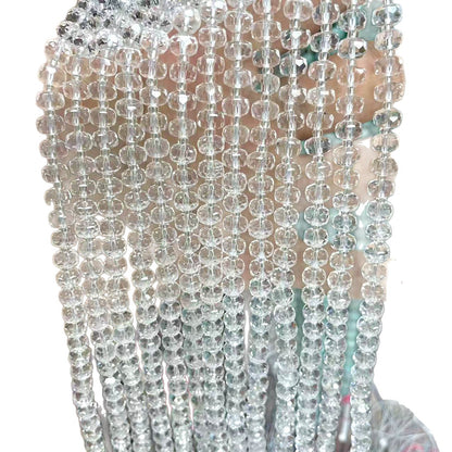 6 Mm Diameter Crystal Beads For Jewelry Making Featuring White Crystal Inlay And Precision Cutting