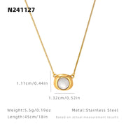 Gold | White Mother-of-Pearl | Collarbone Chain