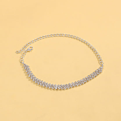 3 Pieces Set Women Jewelry Set Featuring Water Droplets Pattern With Electroplated Rhinestones