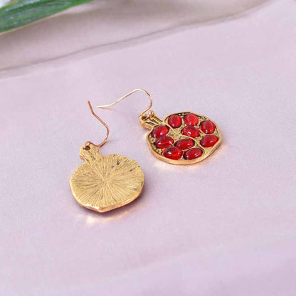 Gold Fruit Earrings For Women Featuring Electroplated Alloy Design