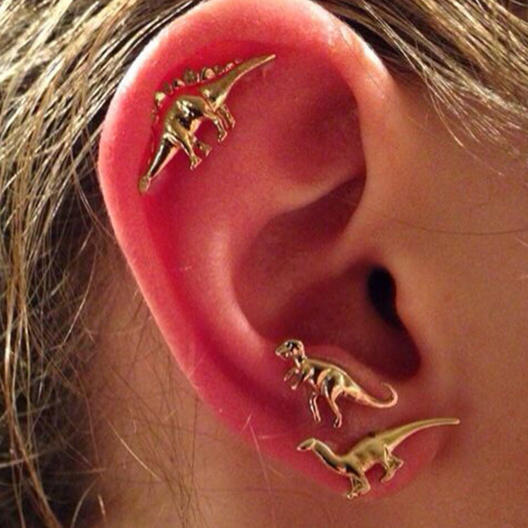 Sweet Silver Animal Earrings For Unisex, Electroplated Alloy With 304 Stainless Steel Ear Pins